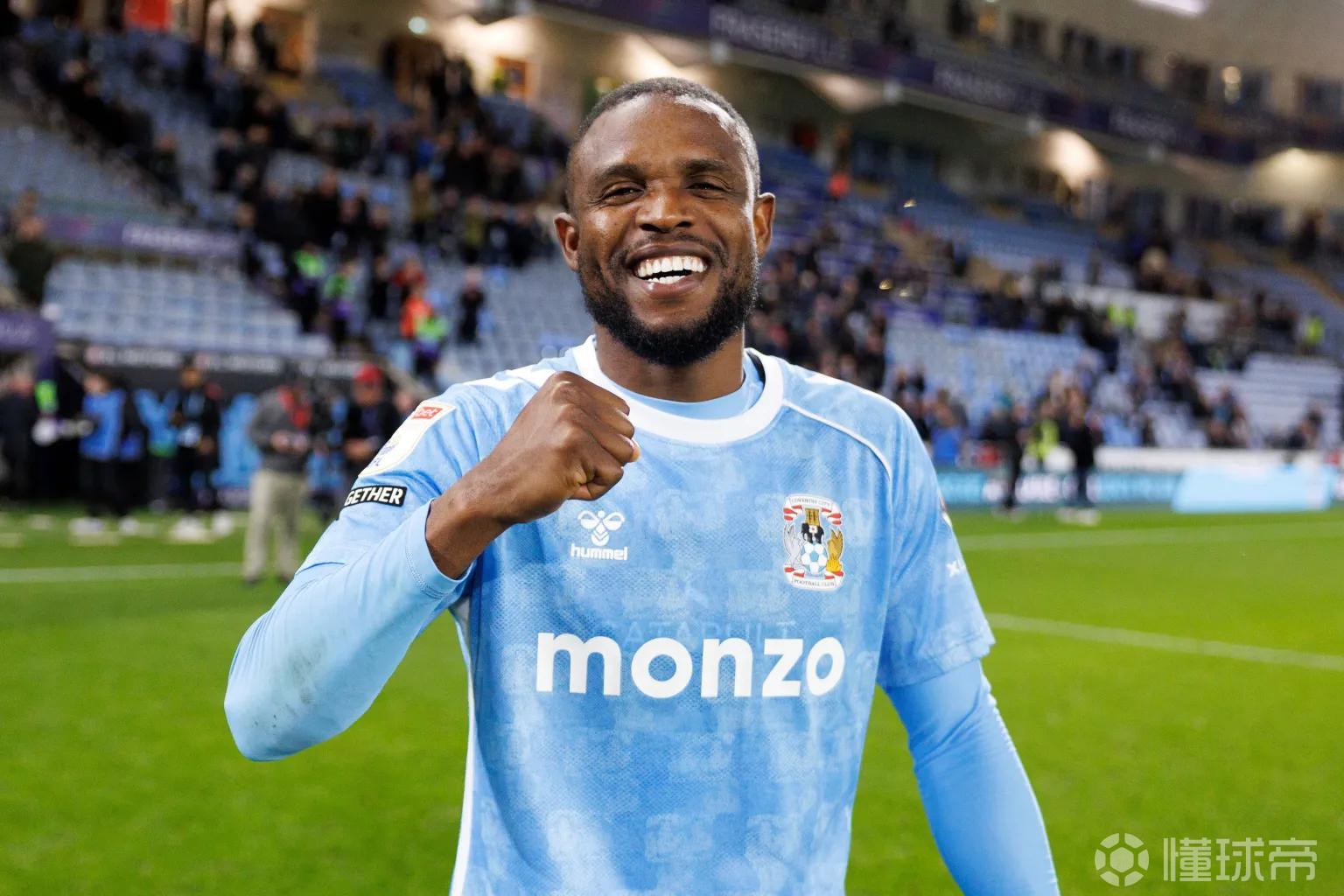 考文垂成功冲超，触发奥涅卡的强制买断条款